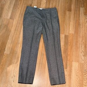 Salvatore Ferragamo %100 Wool Houndstooth Trousers In 50-8r